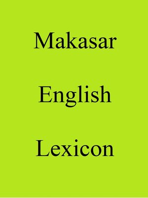 cover image of Makasar English Lexicon